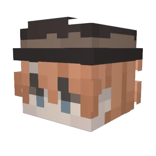 moonislands Minecraft avatar head, 3D render