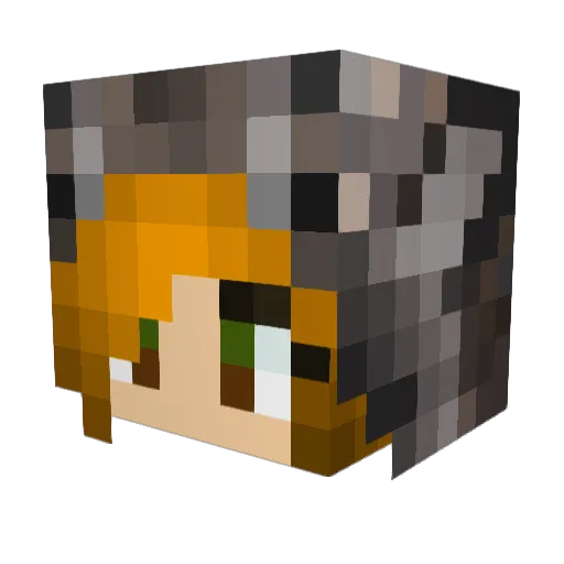 moonjaaeger Minecraft avatar head, 3D render