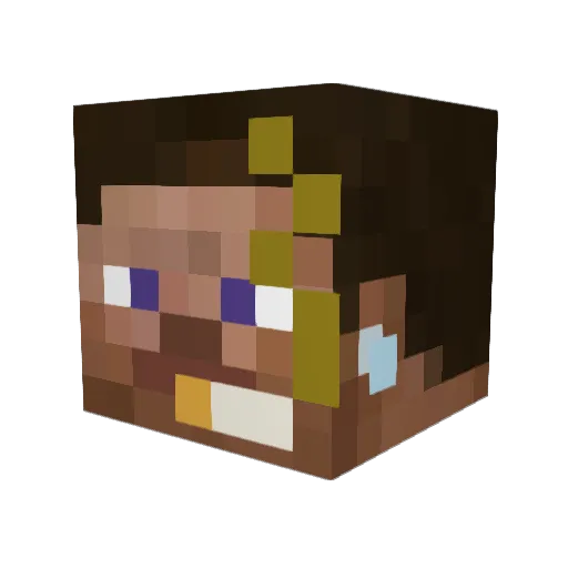 moonkeerr Minecraft avatar head, 3D render