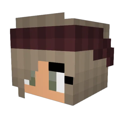 moonlightem Minecraft avatar head, 3D render