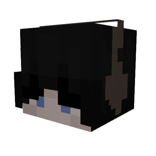 moonlightljh Minecraft avatar head, 3D render