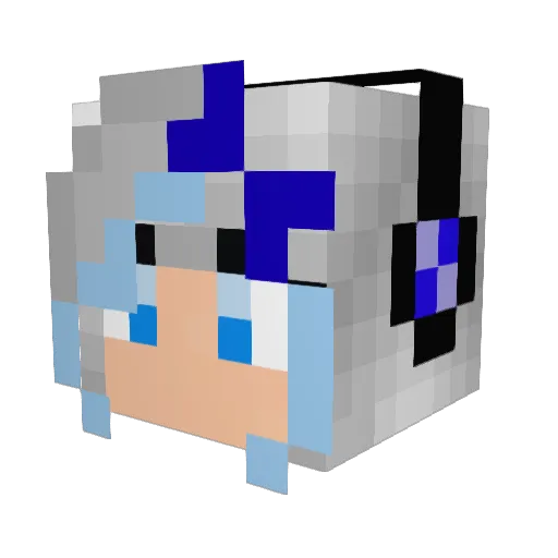 moonlitbutterfly Minecraft avatar head, 3D render