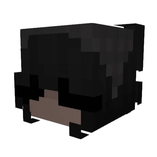 moonluvzu Minecraft avatar head, 3D render