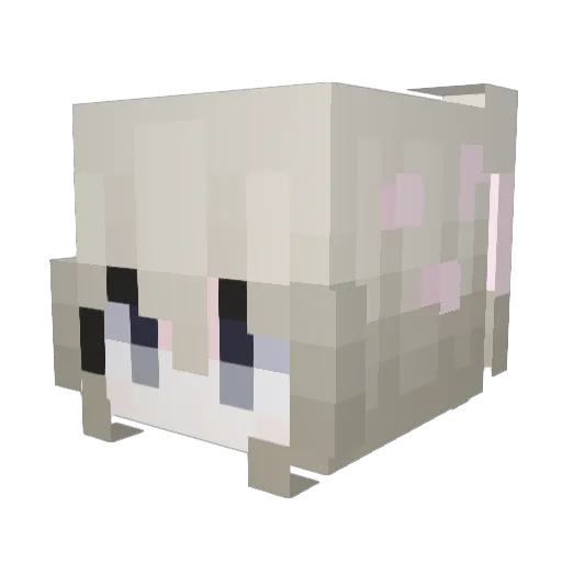 moonluxie Minecraft avatar head, 3D render