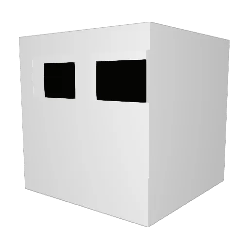 moonmanVHS Minecraft avatar head, 3D render