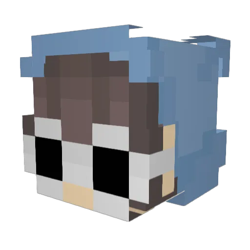 moonmcandy Minecraft avatar head, 3D render