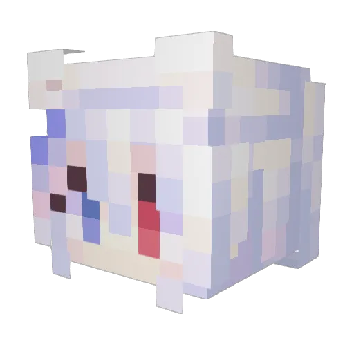 moonmem Minecraft avatar head, 3D render