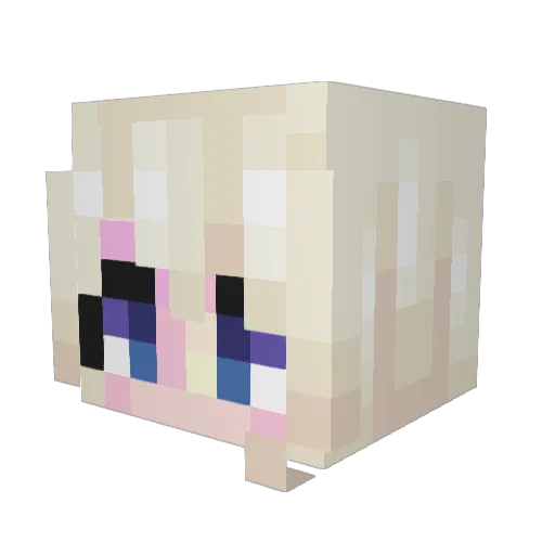 moonmomma Minecraft avatar head, 3D render