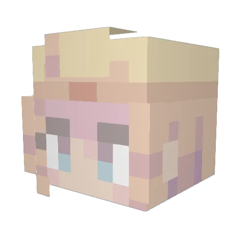 moonnfog Minecraft avatar head, 3D render