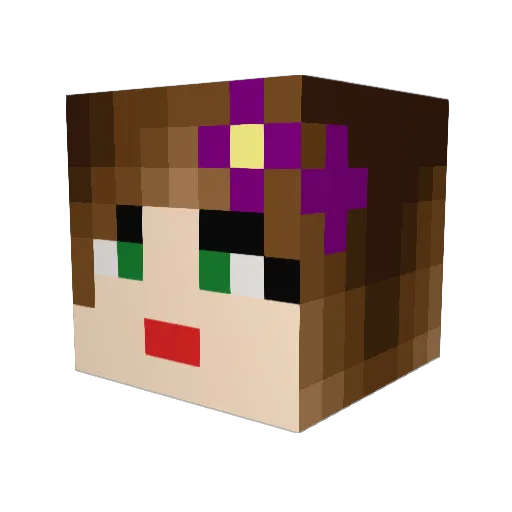 moonpearl3d Minecraft avatar head, 3D render