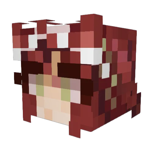moonpho Minecraft avatar head, 3D render