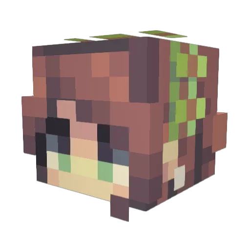 moonpie777 Minecraft avatar head, 3D render