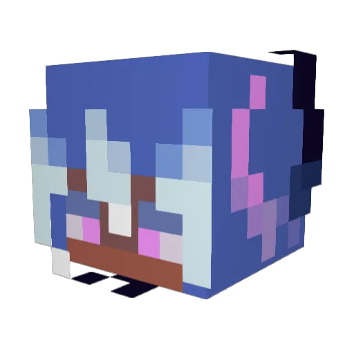 moonpiecakee Minecraft avatar head, 3D render