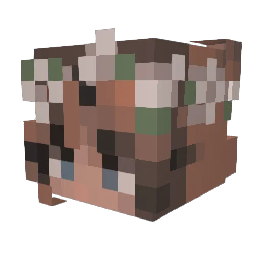 moonpiess_ Minecraft avatar head, 3D render