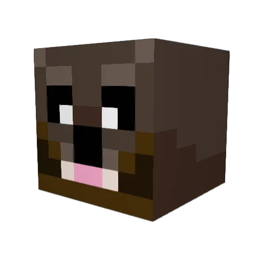 moonpresences Minecraft avatar head, 3D render