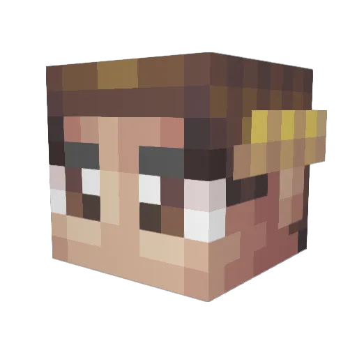 moonsceamer Minecraft avatar head, 3D render
