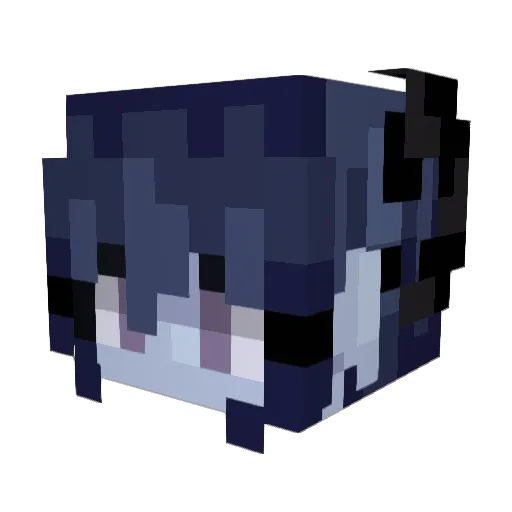 moonself Minecraft avatar head, 3D render