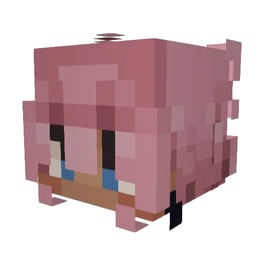 moontxns Minecraft avatar head, 3D render