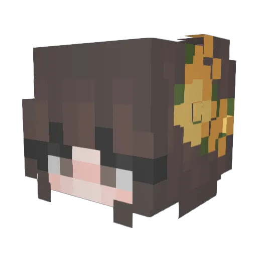 moonville Minecraft avatar head, 3D render