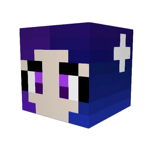 moonvista Minecraft avatar head, 3D render