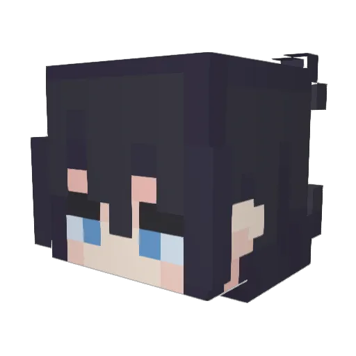 moonwaIk Minecraft avatar head, 3D render