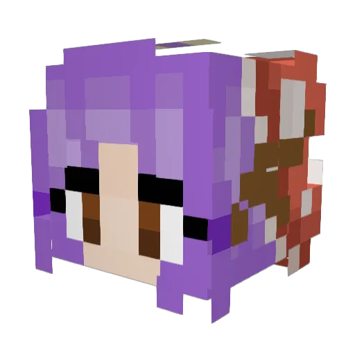 moonywhale Minecraft avatar head, 3D render