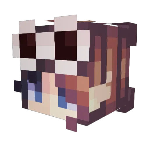 mooonlightbaee Minecraft avatar head, 3D render