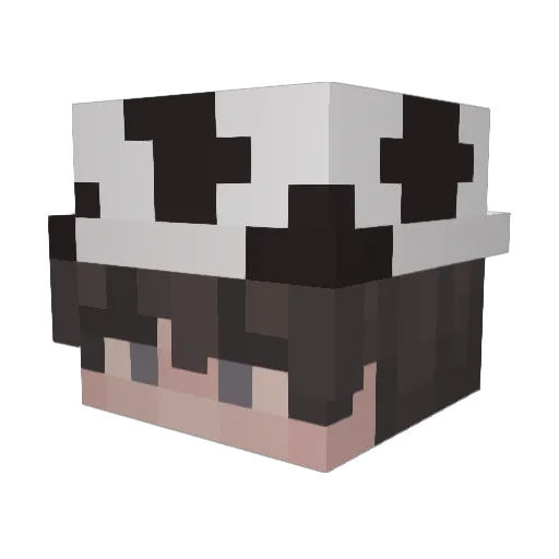 mooooan Minecraft avatar head, 3D render