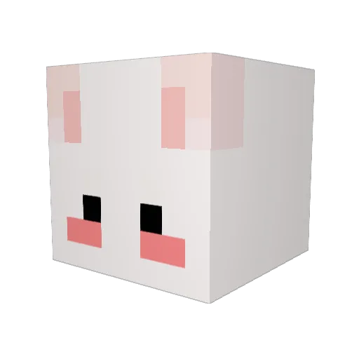 mooooming Minecraft avatar head, 3D render