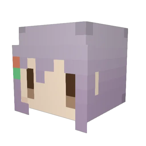 moooonJP Minecraft avatar head, 3D render