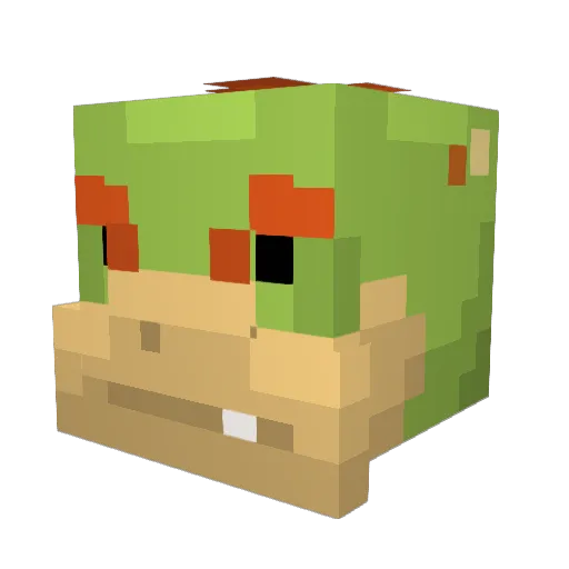 mooorat Minecraft avatar head, 3D render