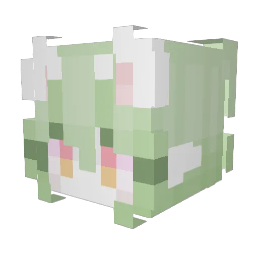 mooowo Minecraft avatar head, 3D render