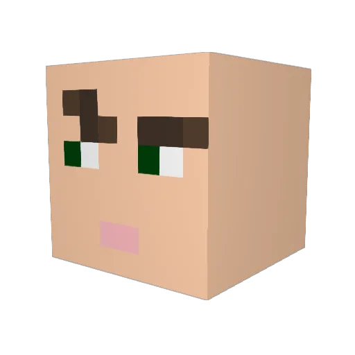 moop5 Minecraft avatar head, 3D render