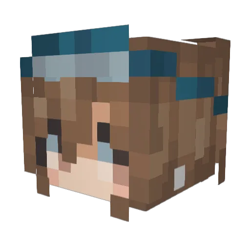 moopimu Minecraft avatar head, 3D render