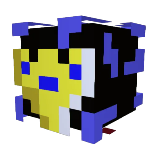 moopoking Minecraft avatar head, 3D render