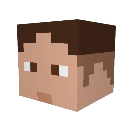 moorcroft Minecraft avatar head, 3D render