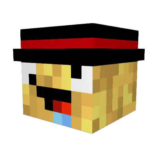 mooru Minecraft avatar head, 3D render