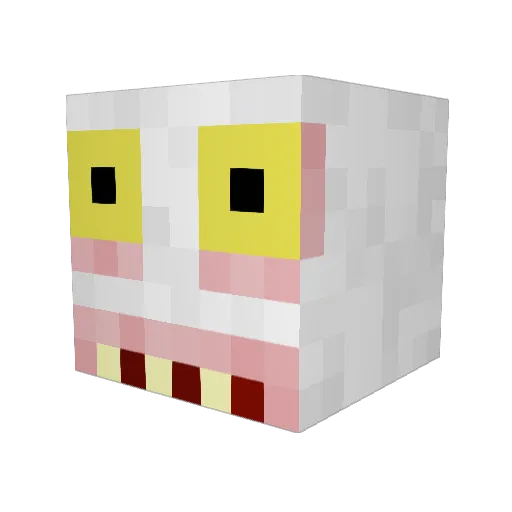 moosebossPP Minecraft avatar head, 3D render