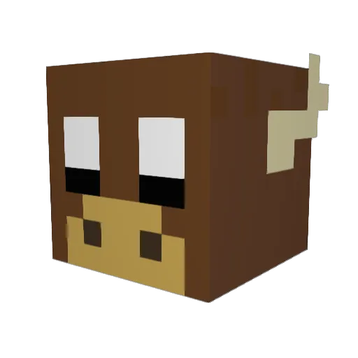 moosedroppings Minecraft avatar head, 3D render