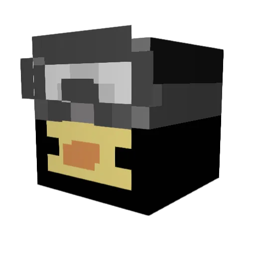 mooseduck Minecraft avatar head, 3D render