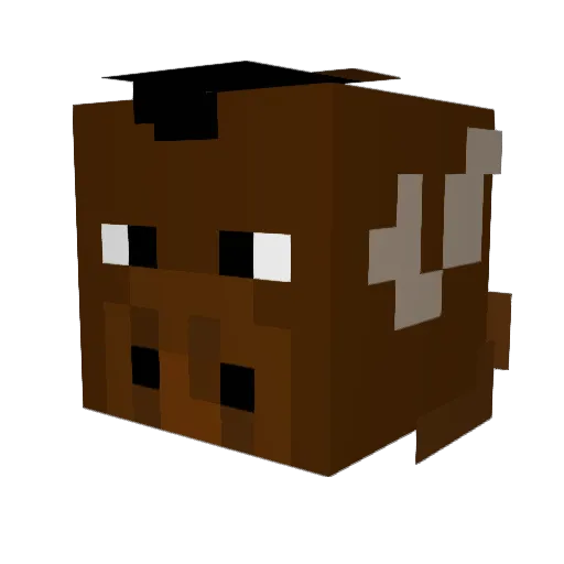 moosekripz Minecraft avatar head, 3D render