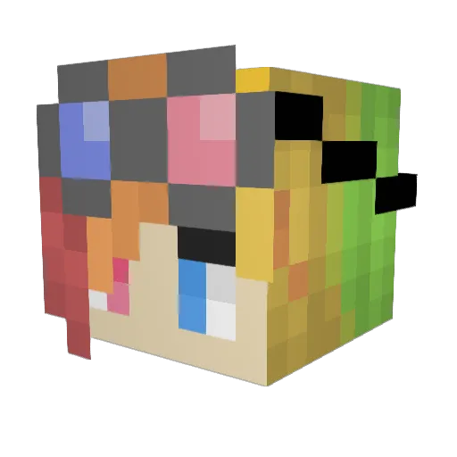 mooselix Minecraft avatar head, 3D render