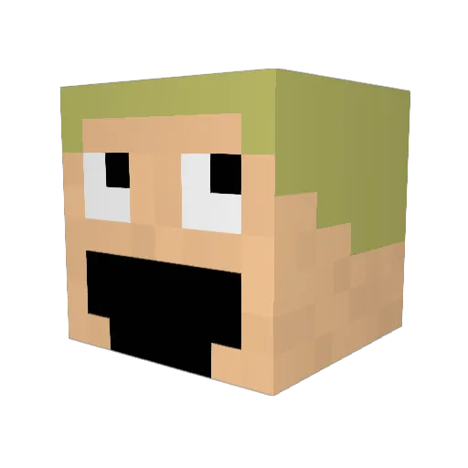 moosemilker Minecraft avatar head, 3D render