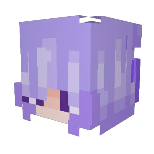 mooshipeach Minecraft avatar head, 3D render