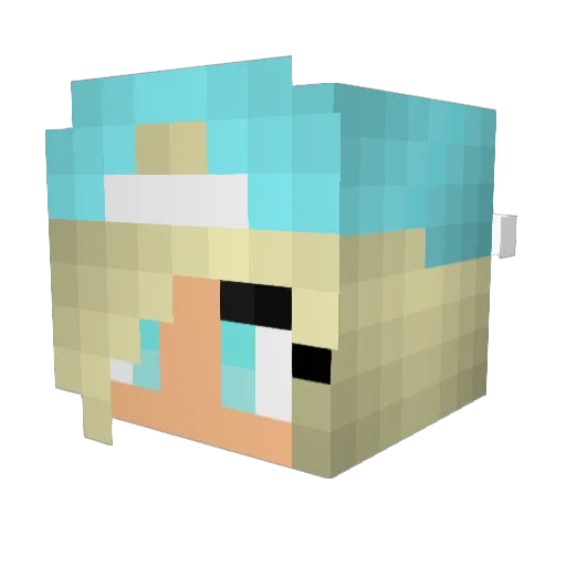 moostache02 Minecraft avatar head, 3D render