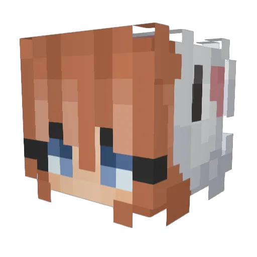 mootoken Minecraft avatar head, 3D render
