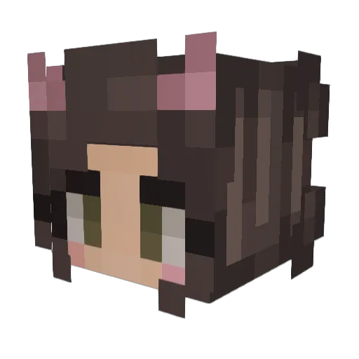 mooxyi Minecraft avatar head, 3D render