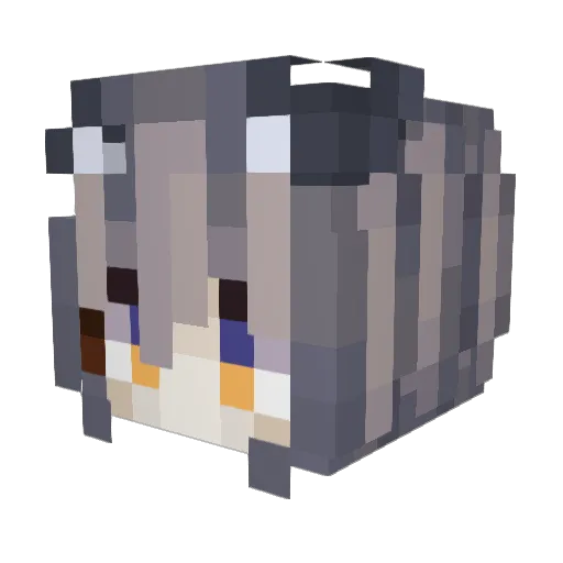 mooying Minecraft avatar head, 3D render