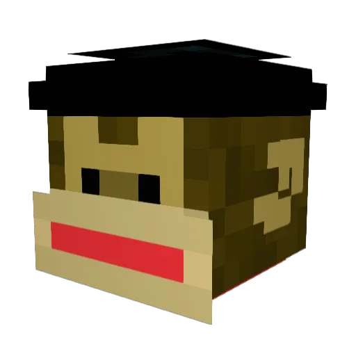 mop260 Minecraft avatar head, 3D render
