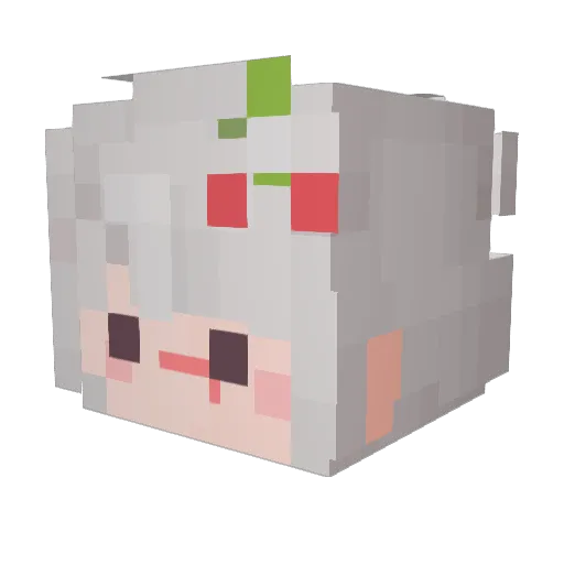 moparang Minecraft avatar head, 3D render